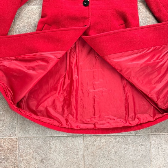 VENUS Vibrant Red Trench Coat Size 8 - Picture 6 of 12